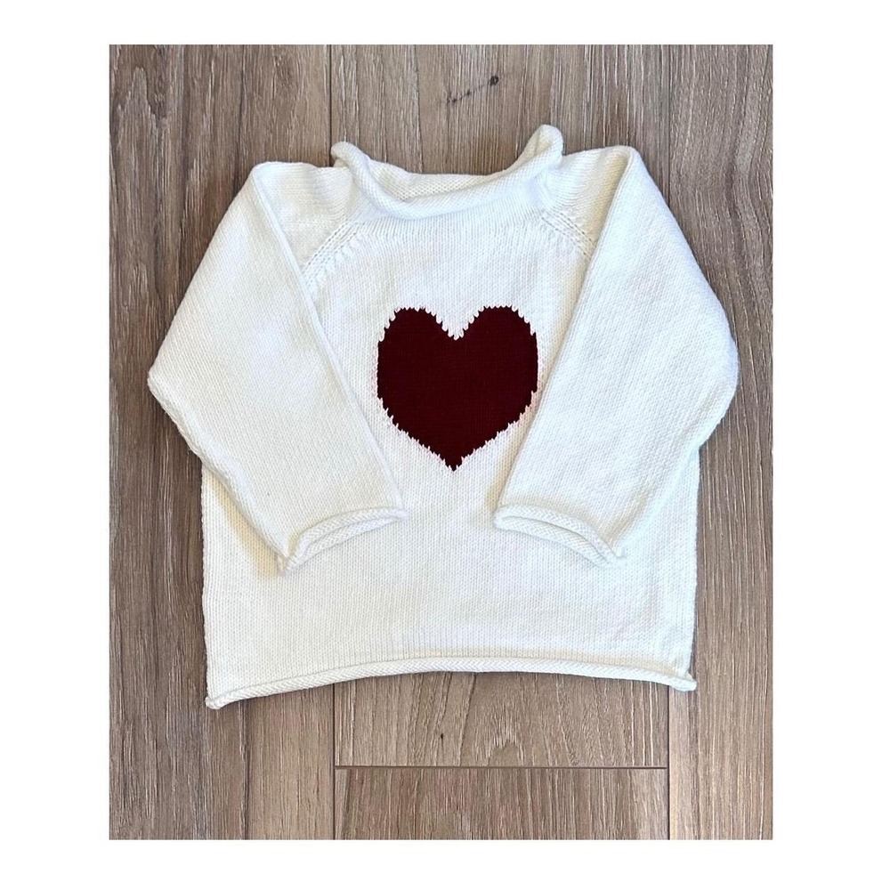 Magnolia Baby Luna & Arlo My Heart Knitted Pullover Sweater Cotton‎ 12M Coquette